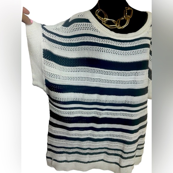 Brand: Lane Bryant, Striped Knit Blouse, Size 22/24 - Picture 4 of 13